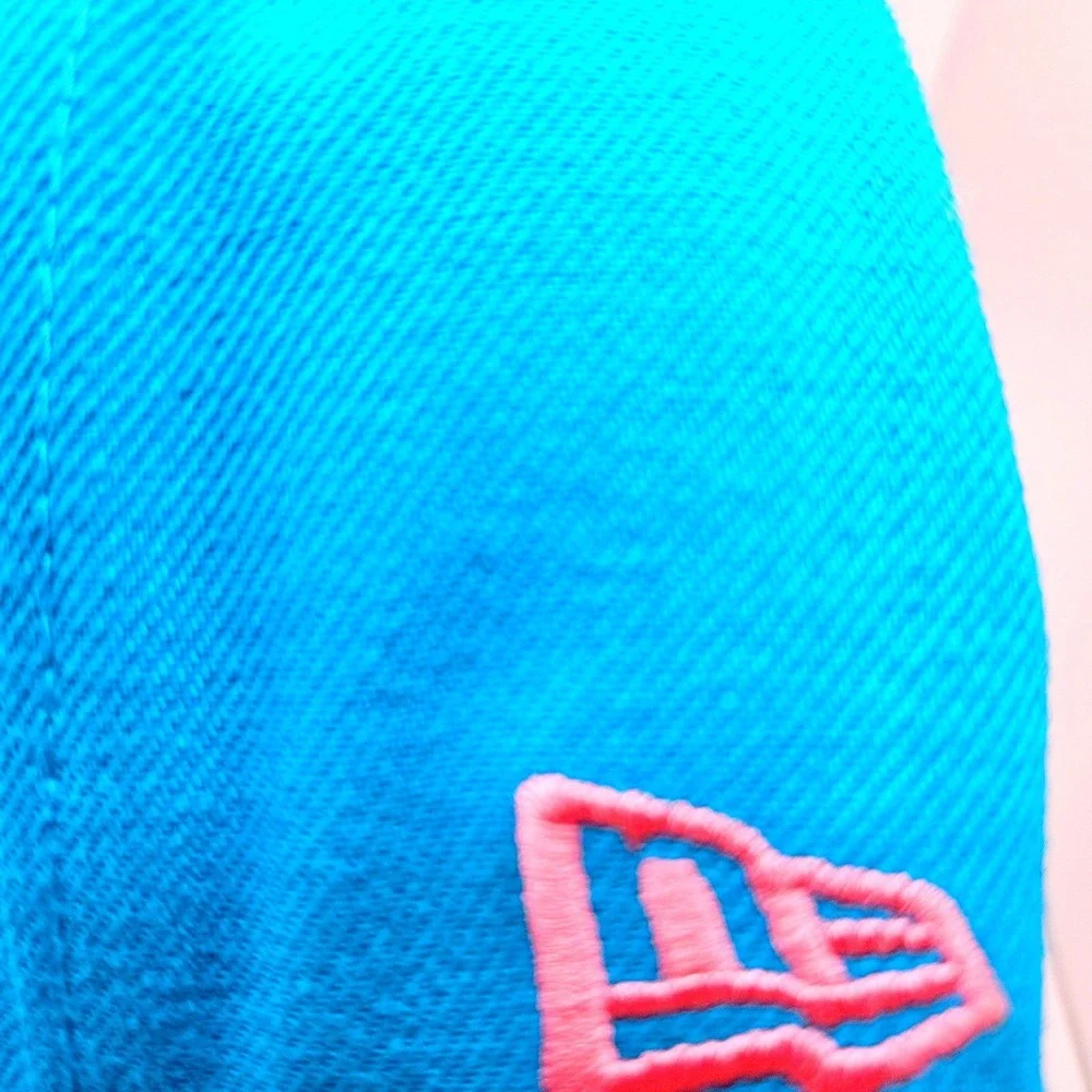 New Era Chance the Rapper 3 Snapback Hat Neon Blue Pink Adjustable Cap Mens OSFM